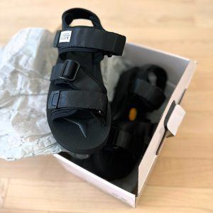 NEW Suicoke Kisee-V Vibram 1.25" Footbed Black Sporty Japanese Chunky Sandals
